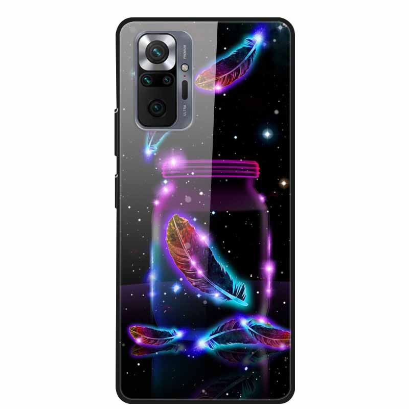 Цветная закаленная стеклянная крышка для чехла Xiaomi Redmi Note 10 Pro, жесткий противоударный Funda для чехлов Redmi Note10 / Note 10Pro, корпус