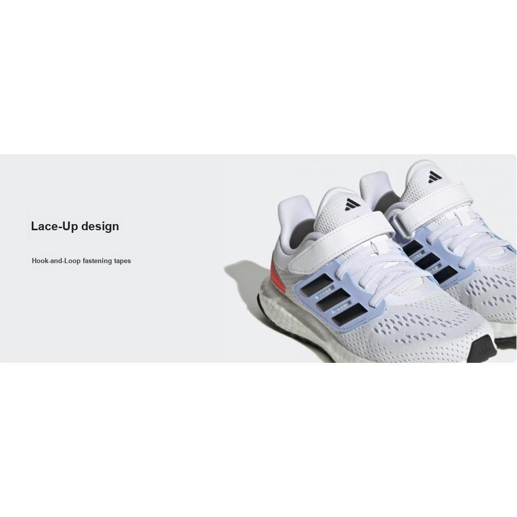 Adidas Pureboost 22 Fabric Comfortable Sports Durable Low-Top Kids Running Shoes Kids Running Shoes White Blue GZ2601