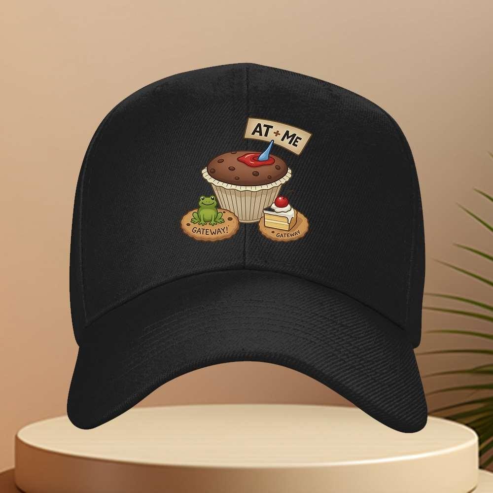 Dessert Frog Graphic Baseball Cap Unisex Adjustable Polyester Outdoor Casual Hat