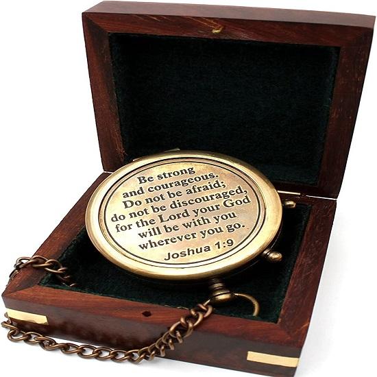 Латунный компас Be Strong для подарков на подтверждение, подарков на крещение, подарков для мужчин, подарков на день рождения, подарков на выпускной