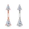 1Pc Women Cubic Zirconia Inlaid Stainless Steel Piercing Belly Button Navel Ring