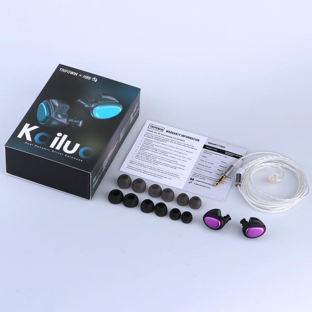 LINSOUL TRIPOWIN x HBB Kailua 2DD Dynamic High-End Earphones, Ergonomically Designed for Laptops, DAPs, DACs, and AMPs, with Dedicated Tuning