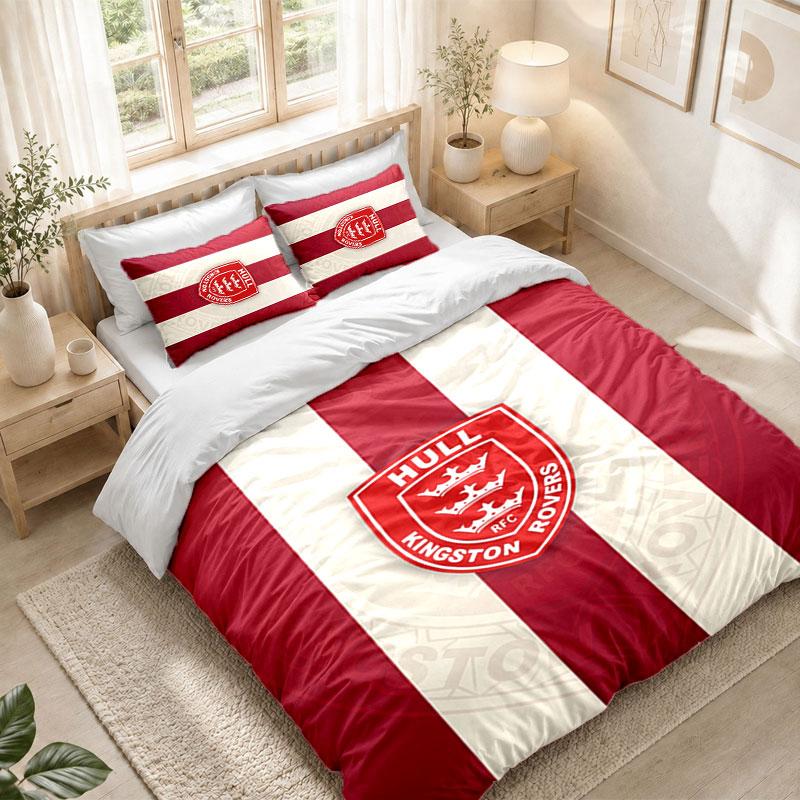 Bedding Set 1 Duvet Cover 2 Pillowcases Hull KR Print Bedroom Home Decoration