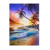 5D Diy Tree Diamond Painting Sunset Landscape Beach Round Full Diamond Mosaic Embroidery Cross Stitch Kit Household Goods Gifts