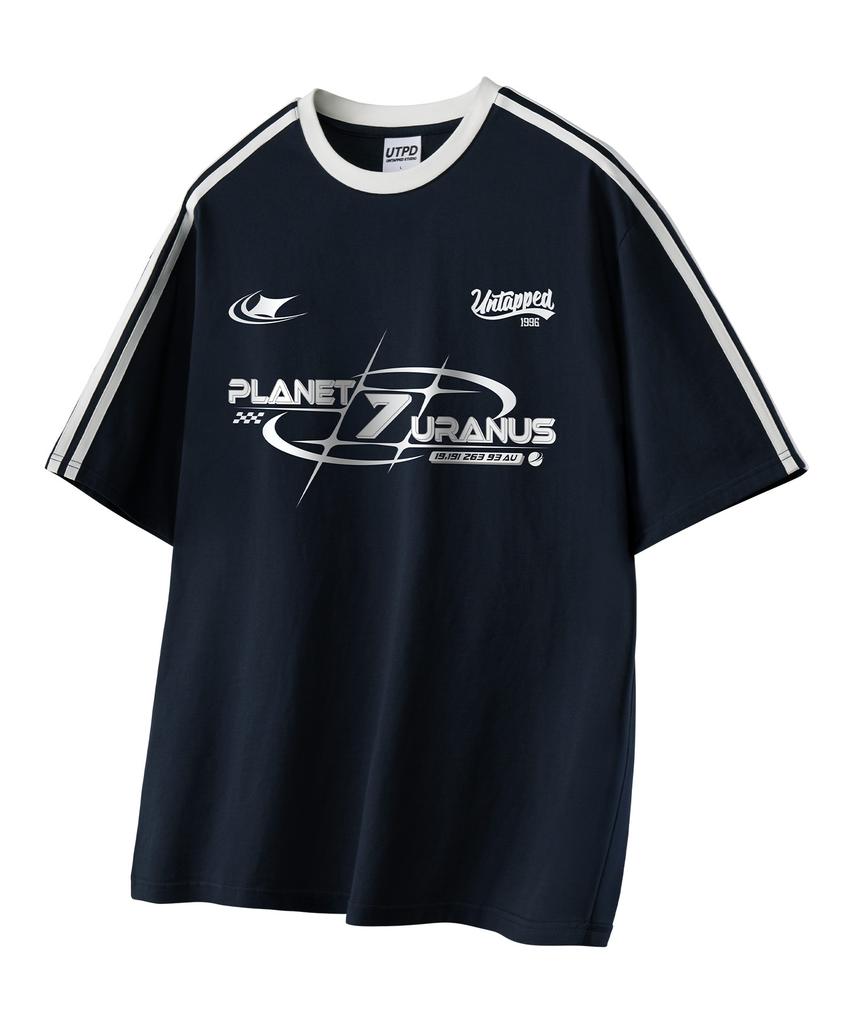UNTAPPED STUDIO Uranus 7 Oversized Track Short Sleeve Color Block T-Shirt 3 Colors