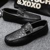 Модные мужские лоферы из натуральной кожи класса люкс итальянского бренда, дышащие, слипоны, мужские туфли для вождения, мужская повседневная обувь, мокасины, Chaussure Homme