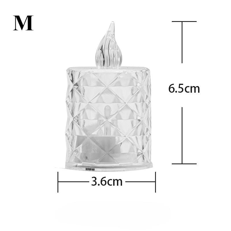 1pc Battery-Powered LED Crystal Flameless Tea Candle Light for Parties, Home Decor,Christmas Decorations