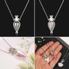 Drop Heart Steel Chain Glaze Vial Necklace Essential Oil Pendant Memorial Jewelry Perfume Jewellery