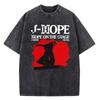 Винтажная стираная футболка JHope Hope on The Stage Tour Летние корейские смешные футболки 2024 Хлопок Харадзюку Футболка Мужская Свободные Топы
