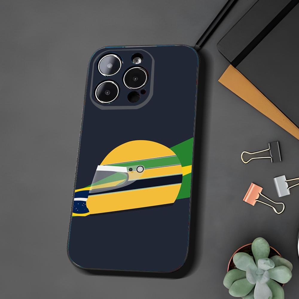 Чехол для телефона Ayrton S-Senna H-Helmet F-F1 Racing Для Iphone 15 11 13 14 Pro Max 7 8 Plus X Xr Xs Max Se2020 12mini Защитный чехол