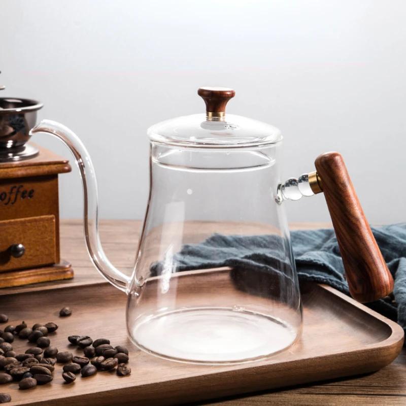 Glass Coffee Jar Coffe Accessories Barista Kettle Pot Strainer Bar Pitcher Supplies Cafe Coffeeware Kitchen Dining Home Garden