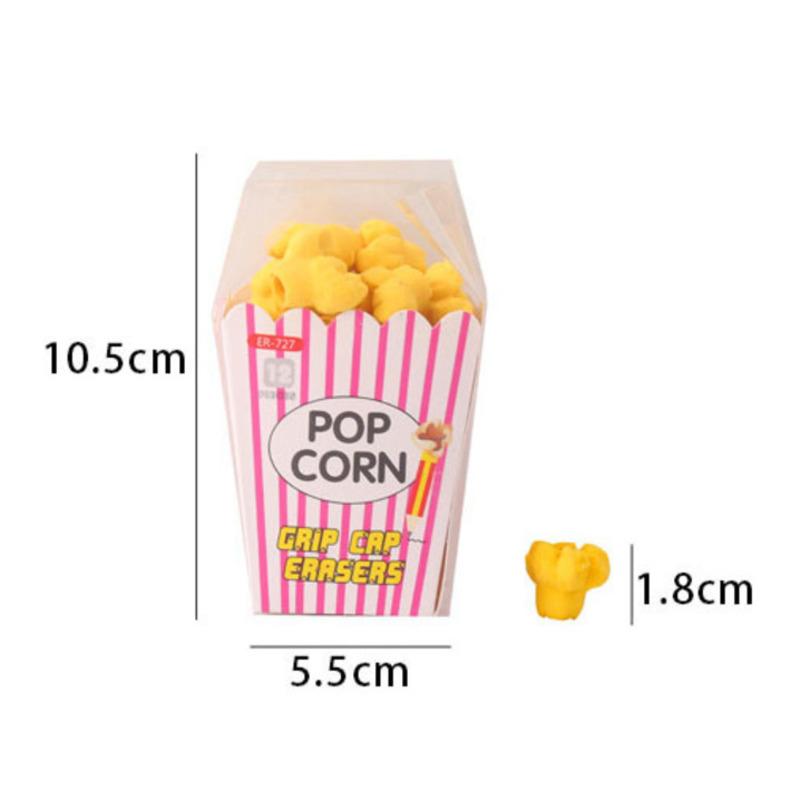 1 шт. мягкие ластики для попкорна, резиновые кавайные канцелярские принадлежности, школьные канцелярские принадлежности