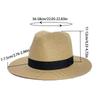 Соломенная шляпа-панама для защиты от солнца, пляжная шляпа, повседневная летняя кепка унисекс