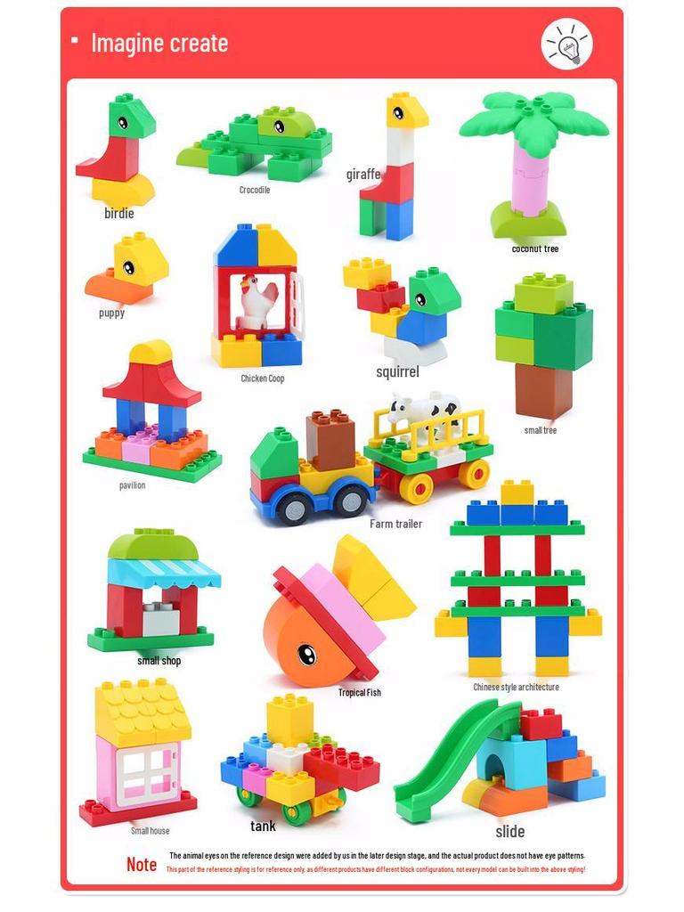 Набор из 50 детских блоков-пазлов в виде поезда с цифрами и ведром для хранения