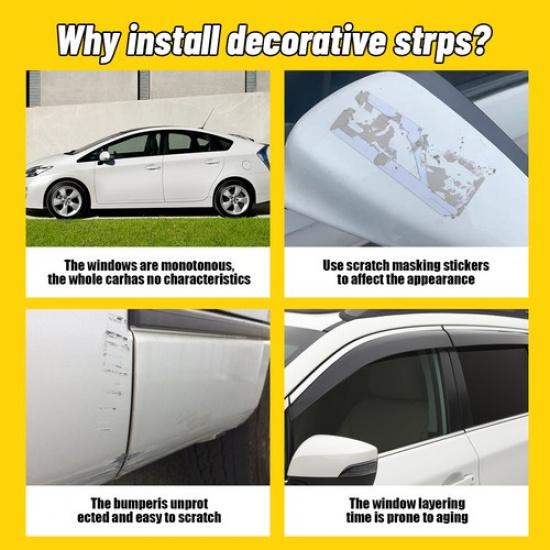 Chrome 1cm*5m Universal Mold Wide Side Trim Automotive Body Trunk Strip Bumper