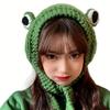 Cute Knitted  Frog Hat Knitted Warm Hat Cap Gift Idea Women  Beanie Hat  Autumn Season