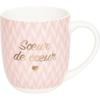 Mug - Draeger Paris - Sœur De Cœur - Céramique - Rose - 320 mL