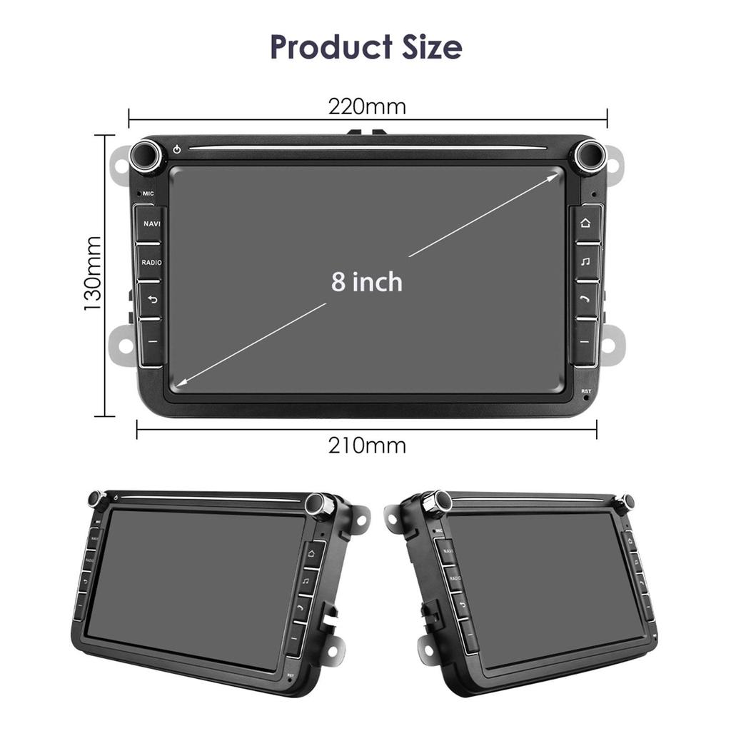 Hizpo 8" 2 Din Multimedia Player for Volkswagen Golf 5 Transporter VW Passat B6 Polo Jetta Skoda Seat Android 13 Intelligent Carplay Car Radio GPS