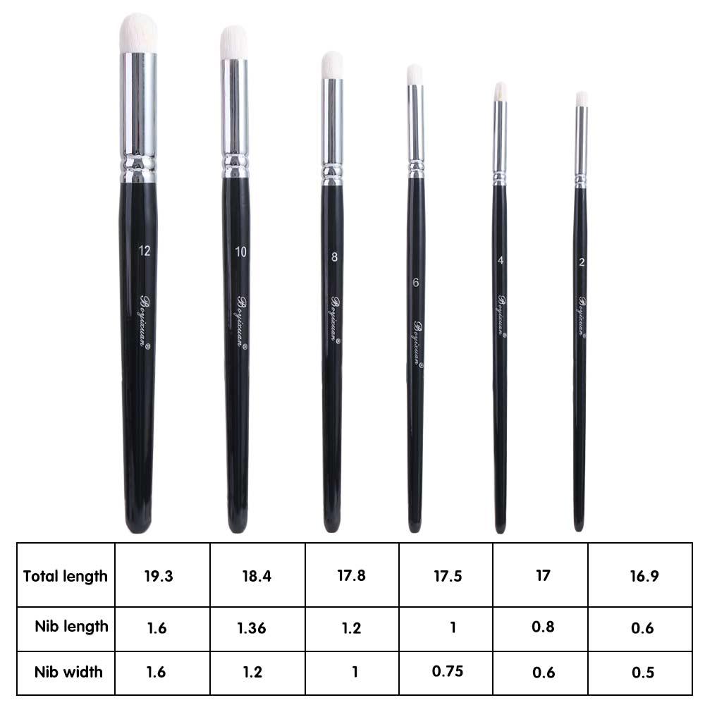 6 Pcs Miniature Art Painting Paint Brush Set Fine Detail Miniature Paint Brushes Artist