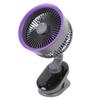 Auto Oscillating Fan 100 Speeds Low Noise Type C Charging Small Desk Fan with Touch Buttons and LED Display Screen