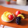 6Pcs Mini Fruit, Grape And Vegetable Tray, Miniature Food Play Model Shooting Props