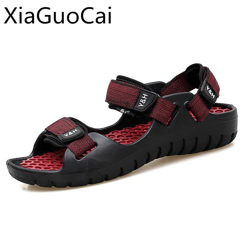 Мужская обувь Летние сандалии 2018 Новый тренд Римская пляжная обувь Вьетнамские сандалии для мальчиков Младшие школьники Мальчики