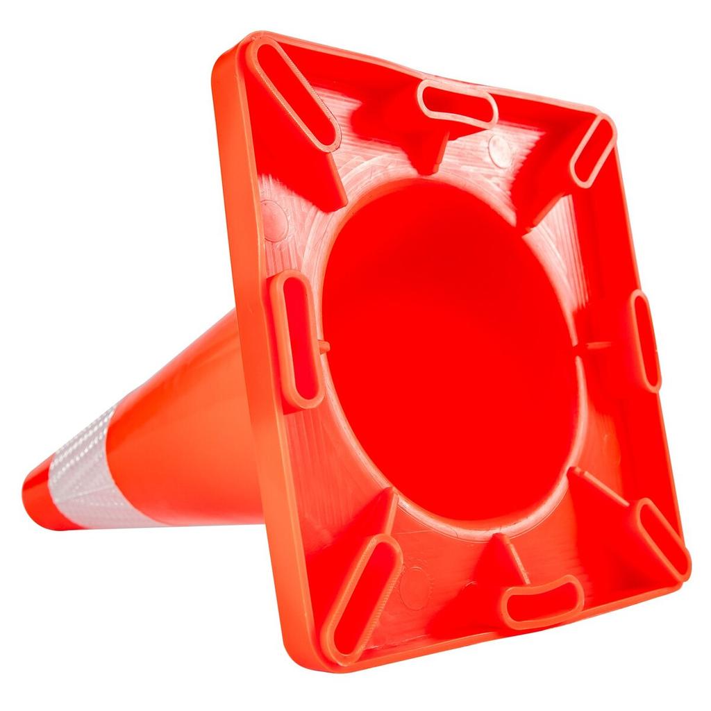 12Pack 18\" Traffic Cones, Safety Road Parking Cones PVC Base, Orange Traffic Cone with Reflective Collars, Hazard Construction Cones for Home Traffic