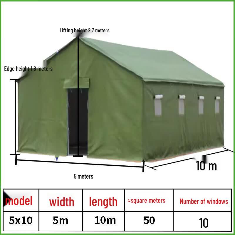 JINGGENG Outdoor Heavy-Duty Canvas Tent