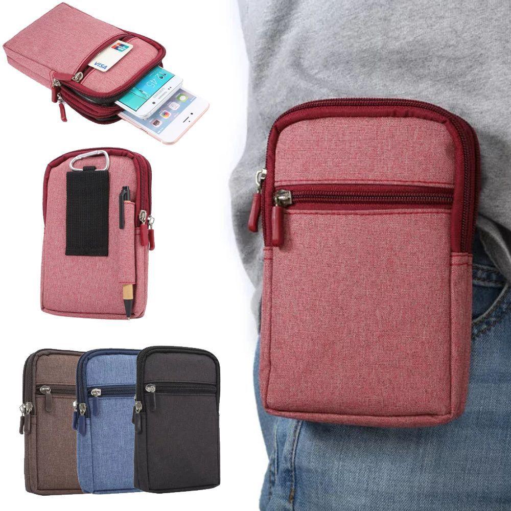 Three Layers Cell Phone Case with Pen Holder Mobile Phone Waist Packs  Mobile Phone Bag