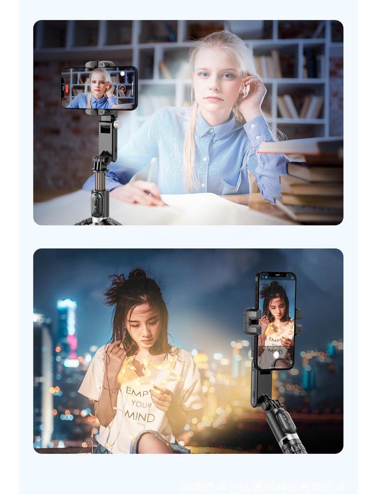 Q18 Handheld Gimbal Stabilizer: Intelligent Face Tracking, Anti-Shake Tripod, Bluetooth Mobile Selfie Stick