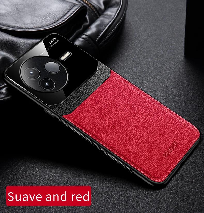EUCAGR Акриловый чехол из ПУ-кожи для Xiaomi Redmi K80 K70 K60 K50 K40 Pro K70Ultra Защита камеры Задняя крышка телефона Рамка Coque