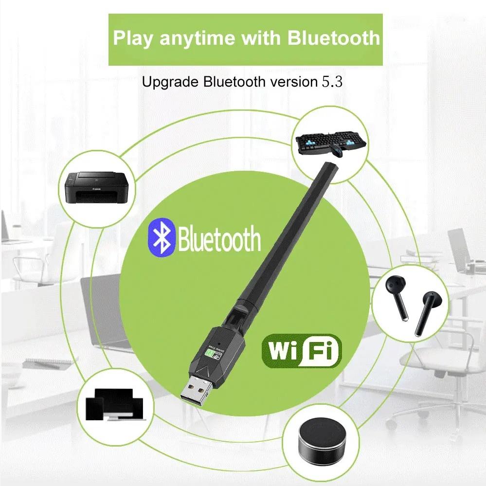 900 Мбит/с USB Wi-Fi Bluetooth 5.3 адаптер двухдиапазонный 2,4G и 5 ГГц беспроводная сетевая карта Wi-Fi ключ USB Ethernet-приемник