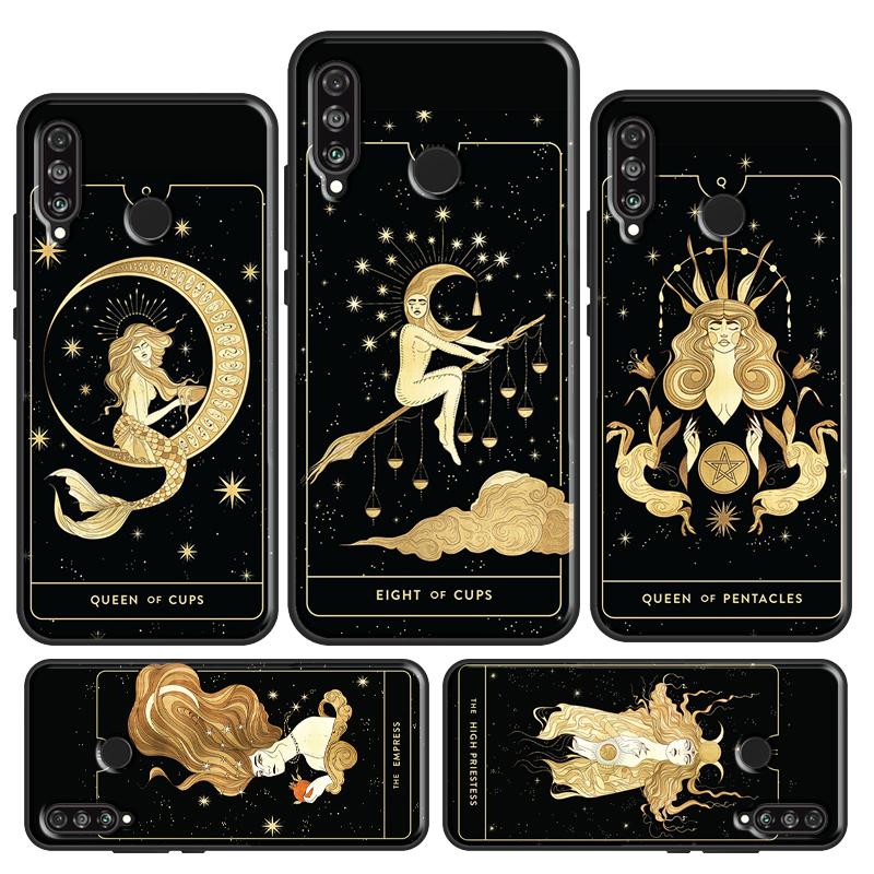 Witches moon Tarot Mystery totem Case For Huawei P30 Lite P40 P50 P20 Pro P Smart 2021 Nova 5T Nova 9 Honor X9 X8 X7 50
