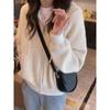 Korean High-end Autumn and Winter Cardigan Sweater Niche Solid Color Loose Hooded Sweater Women Thin Long-sleeved Sweater Coat