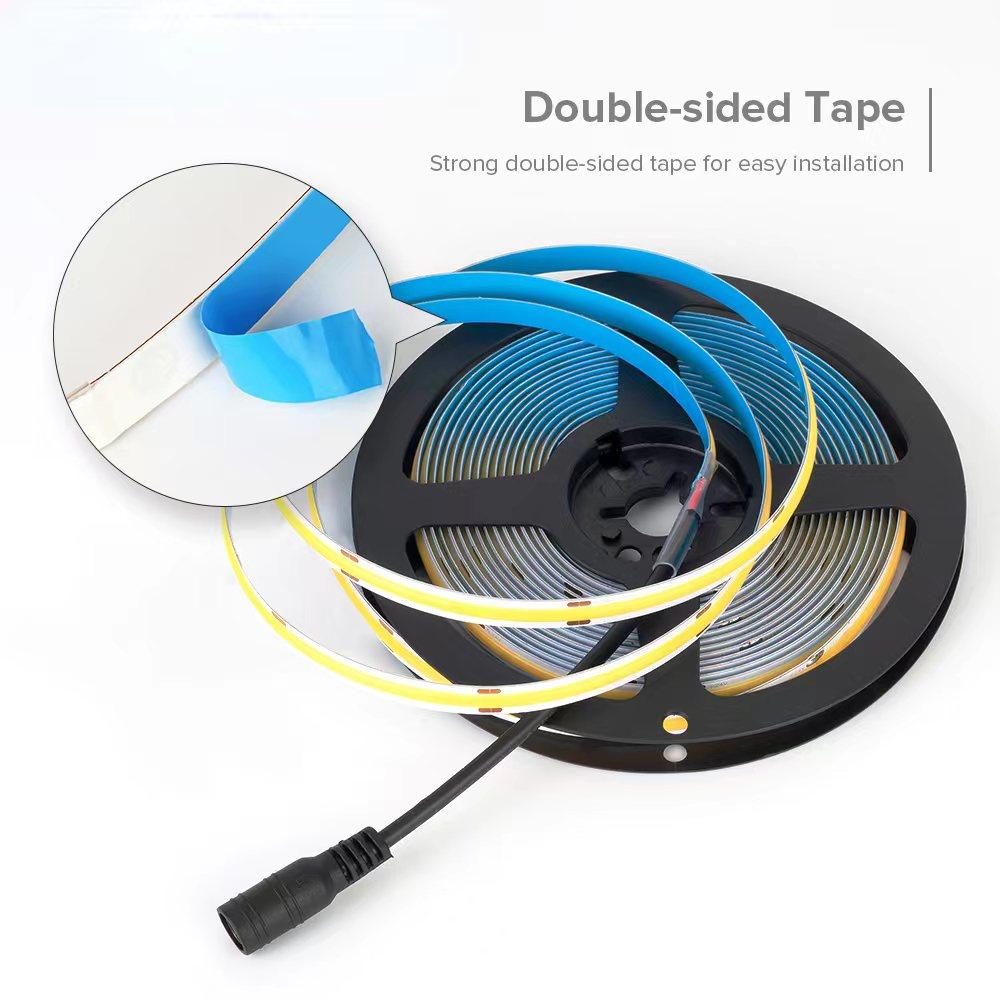 Светодиодная лента COB, внесенная в список UL, 480 светодиодов/м, 16,4 фута, гибкая лента высокой плотности, 3000-6500K, RA90, светодиодные фонари, 12 В постоянного тока, 24 В постоянного тока