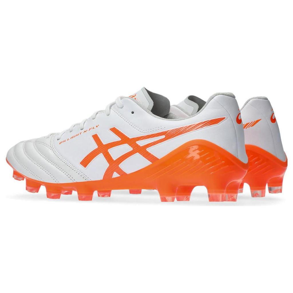 Asics Ds Light X-Fly 5 Искусственный газон Hg (Резиновые короткие шипы) Амортизирующие Дышащие Футбольные Бутсы Мужские Футбольные Бутсы Белые Оранжевые 1101A047-102