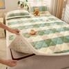 New Class a Milk Fiber Mattress Solid Color Printing Thickened Protective Pad Non-Slip Warm Mattress Quilted Cushion