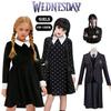 Wednesday Addams School Uniform Dress Polyester Cosplay Costume For Girls