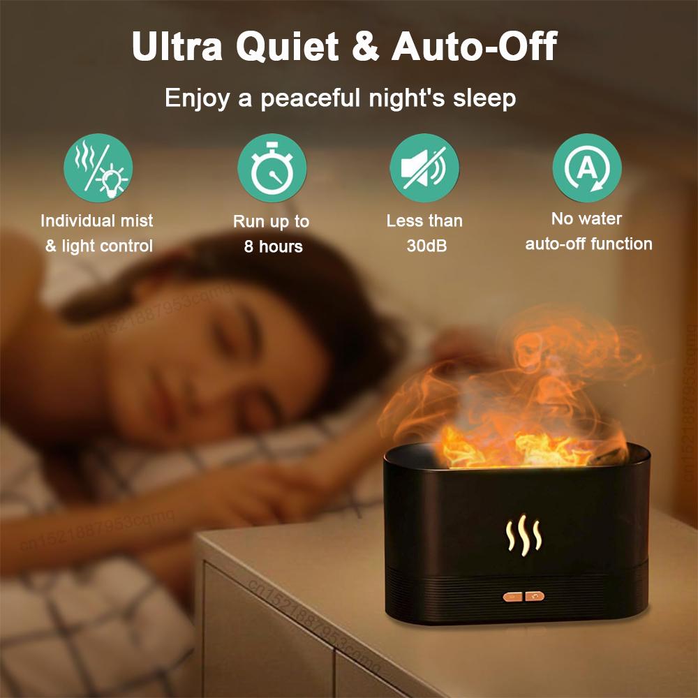 Ароматический увлажнитель воздуха, ультразвуковой диффузор эфирных масел, цветной пламенный ароматизатор, увлажнитель воздуха, диффузор холодного тумана для дома