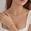 Round Gold-plated Necklace Oriental Charm Golden Hand Chain Retro Bead Bracelet  Women