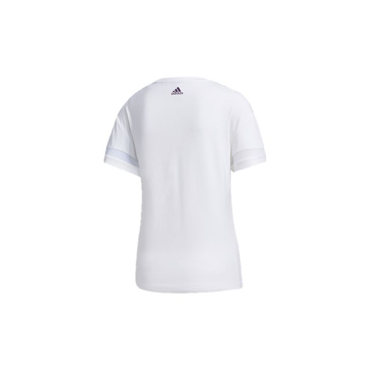 Adidas Round Neck Short Sleeve T-Shirt Women Tops White GJ9022