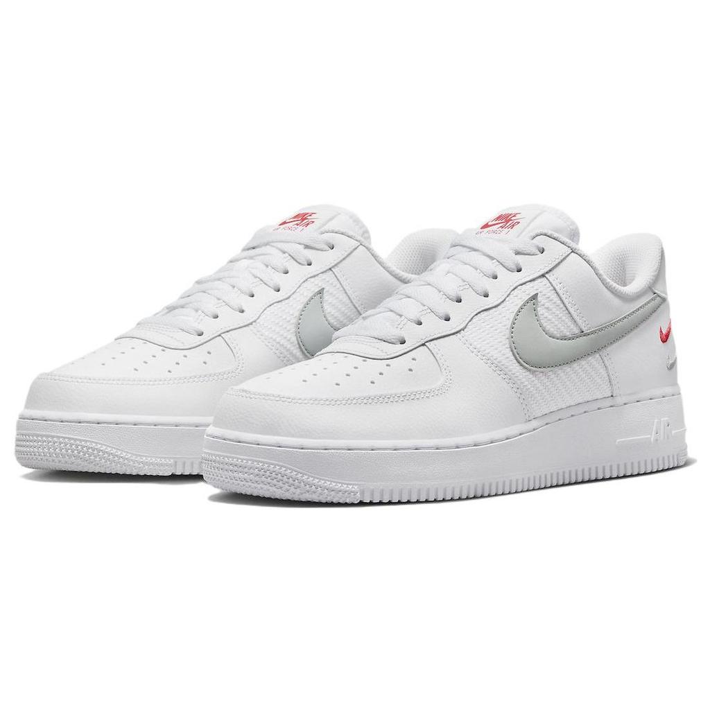 Nike Air Force 1 07 Double Swoosh - White Picante Men Sneakers Picante-Red Wolf-Grey FD0666-100