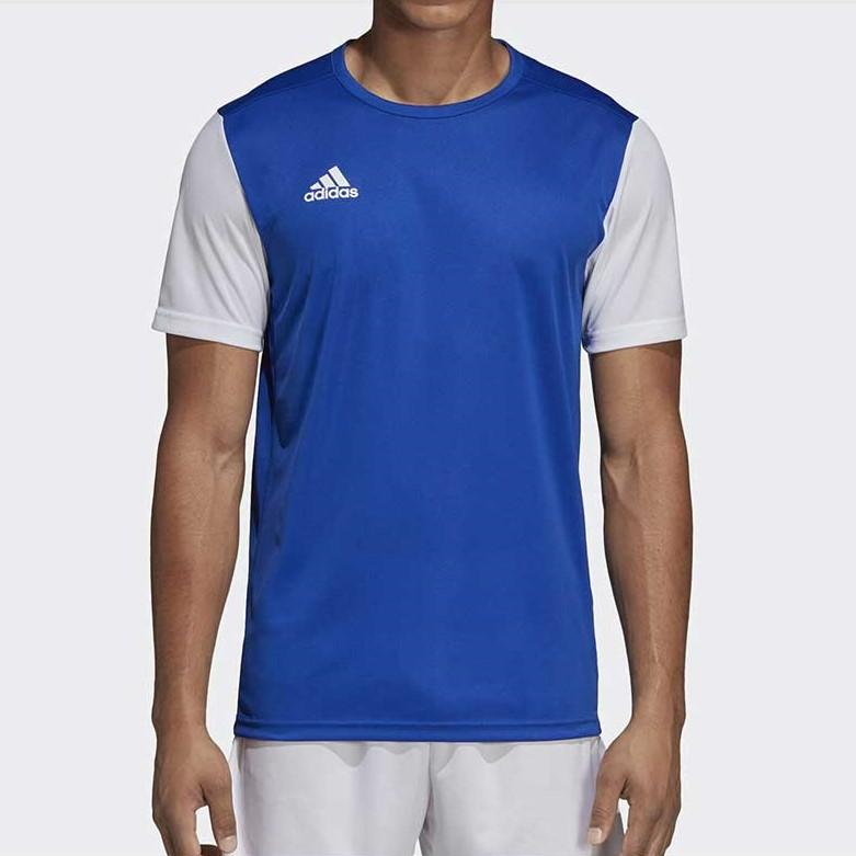 Adidas Estro 19 Джерси с коротким рукавом, мужские топы, синий, белый, DP3231
