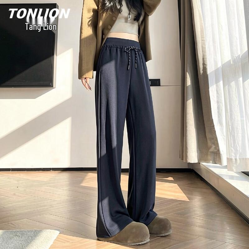 Женские брюки TonLion с высокой талией, прямые, слегка расклешенные