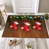 Christmas Floor Mat Festive Atmosphere Feeling Absorbent Non-slip Foot Mat Household Door Floor Mat