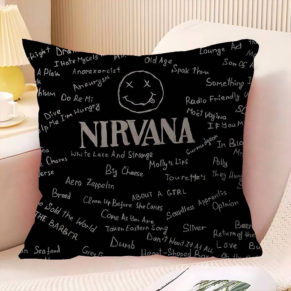 NNirvana American Rock Band Cushion Cover Decorative Pillow Sofa Home Decor Case Pillow Cases