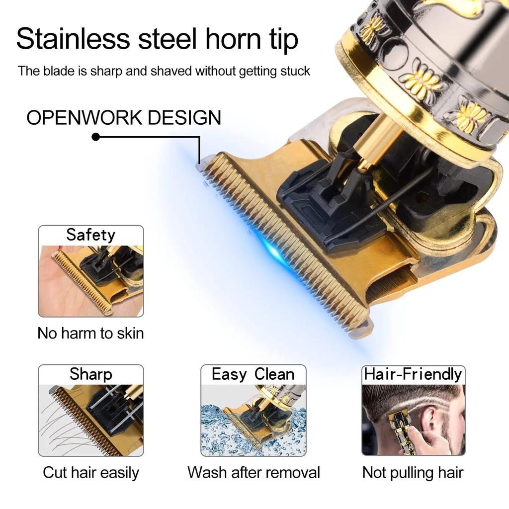 Электрическая машинка для стрижки волос Профессиональная беспроводная машинка для стрижки волос с USB Профессиональный триммер для бороды Набор для стрижки волос Машина для стрижки волос