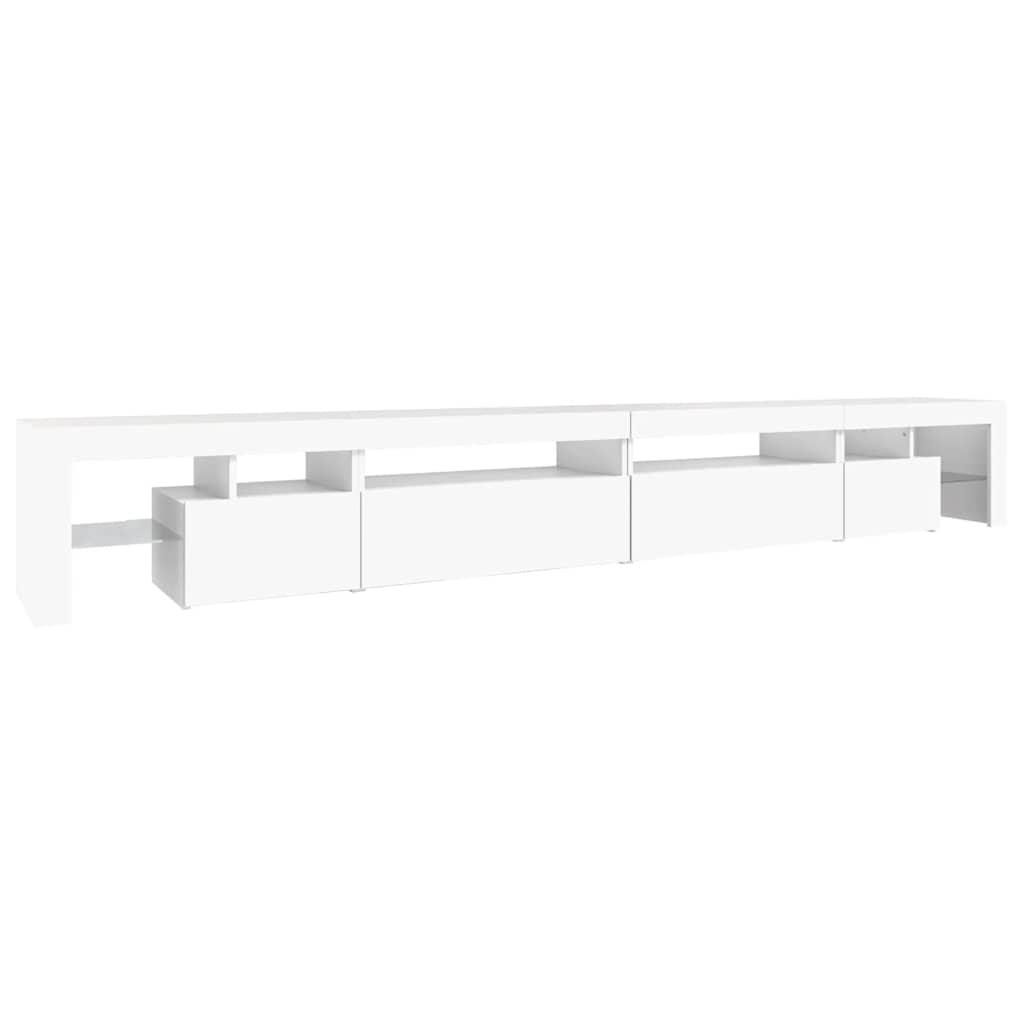 Vidaxl Szafka Pod Tv Z Oświetleniem Led, Biała, 290X36,5X40 Cm