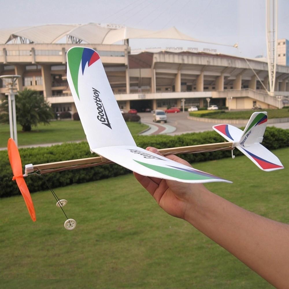Rubber Bands Power Hand Throw Aircraft Toy Multicolors Educational Experiment  for Kids Outdoor