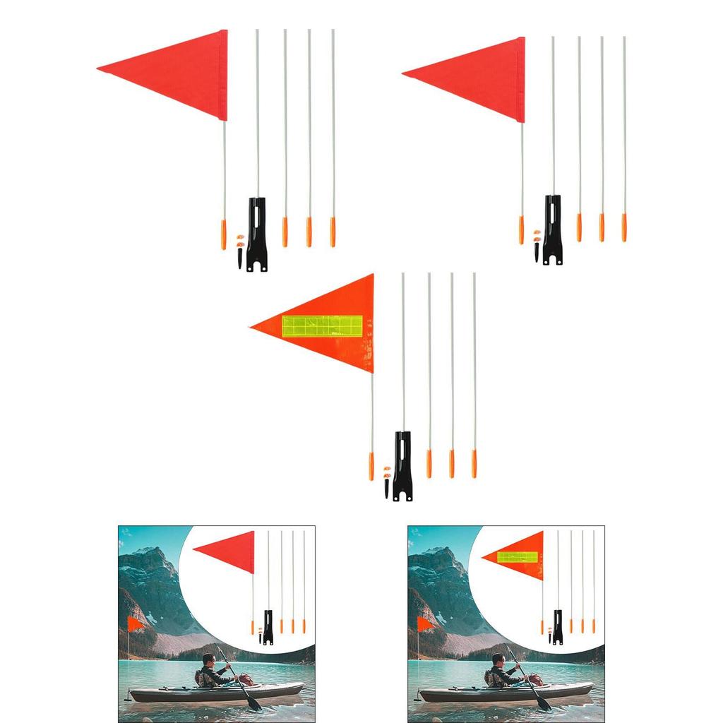 Bicycle Flag with Pole, Fiberglass Bicycle Flag Tent, for Kids, High Visibility